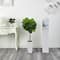 4ft. Fiddle Leaf Artificial Tree in White Tower Planter